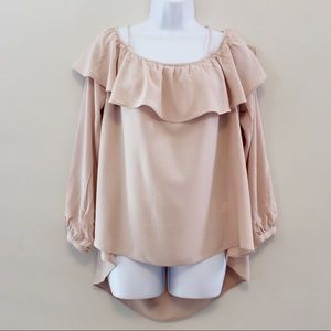 Do + Be Cold Shoulder Ruffle Top